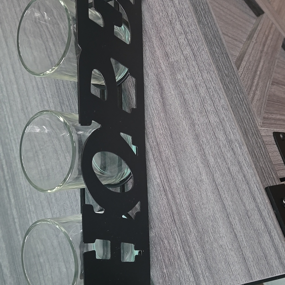 Hope Tea Light Or Flameless Tea Light Holder Black Metal Clear Glass Inspiration - Picture 3 of 10